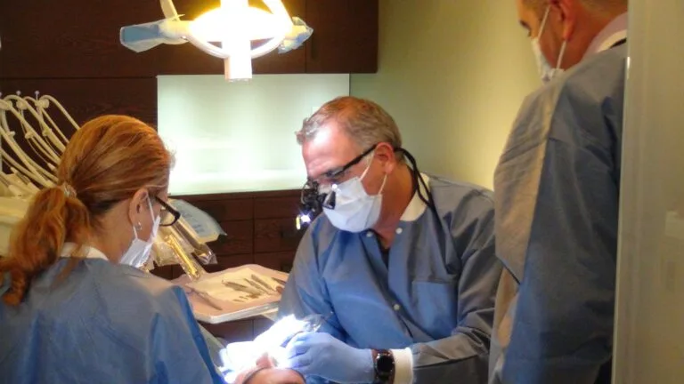 3.students doing practical dental implants in vizstara